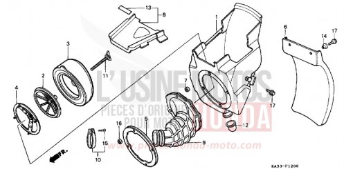 AIR CLEANER (1) CR125RE de 1984